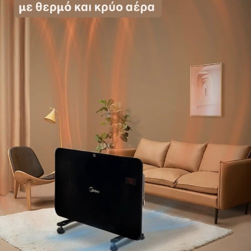 Θερμοπομπός Δαπέδου Midea NDK15-15MR 1500W με Ηλεκτρονικό Θερμοστάτη και Τηλεχειριστήριο