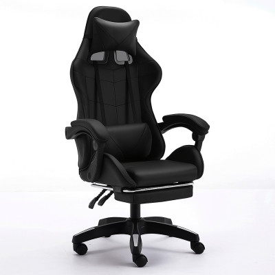 Καρέκλα γραφείου Gaming με ανάκληση και υποπόδιο σε μαύρο